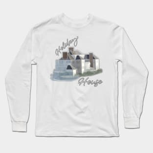 Holiday House- Digital Watercolor Long Sleeve T-Shirt